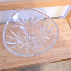 Clear Cut Crystal Glass Bowl