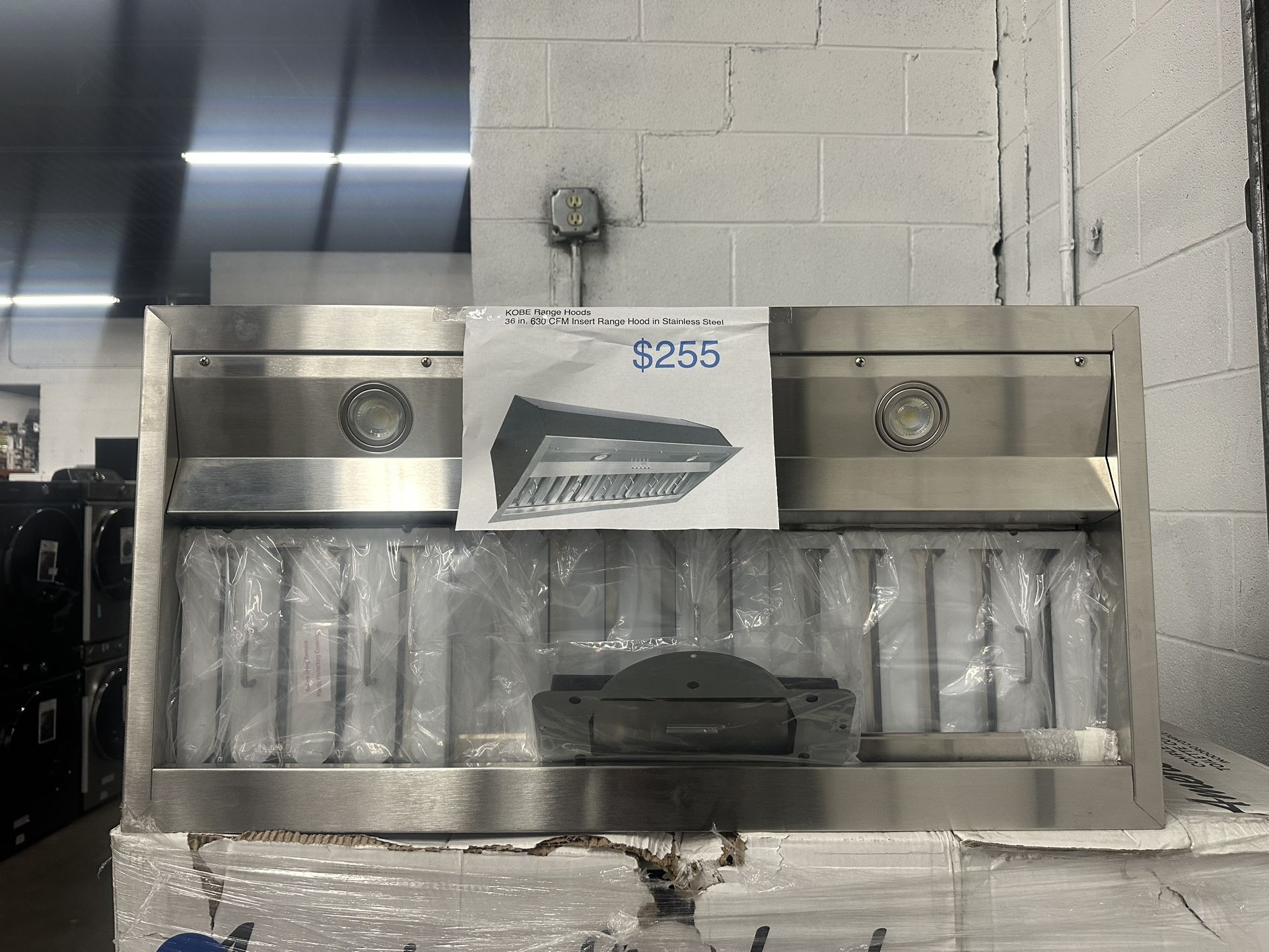 KOBE Range Hoods- 36” 630 CFM Insert Range Hood in Stainless Steel