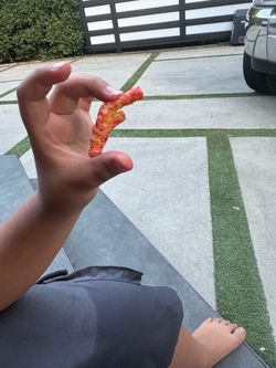 Letter f hot Cheeto