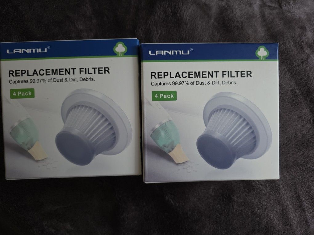 4 Pk Replacement filter For Car Vaccume
