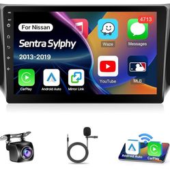 Leadfan Car Radio for Nissan Sentra 2013-2019 Car Stereo with Wireless CarPlay Android Auto