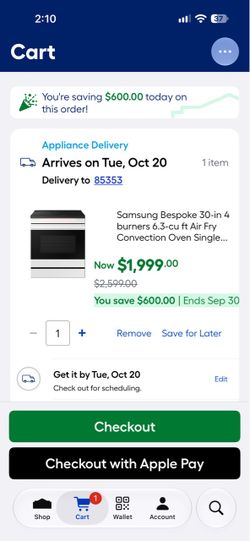 Samsung Bespoke 30-in 4 burners 6.3-cu ft, Air fryer