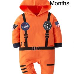 Orange NASA Astronaut Baby Costume Halloween - Disfraz de Astronauta Bebe 12-18 Months