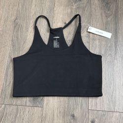 ODODOS Halter Sports Bra for Women Non Padded Strappy Cropped Tops Workout Yoga Crop