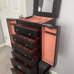 Jewelry Organizer Cabinet with Mirror
