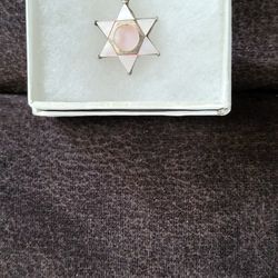 Sterling Silver Rose Quartz Star Necklace