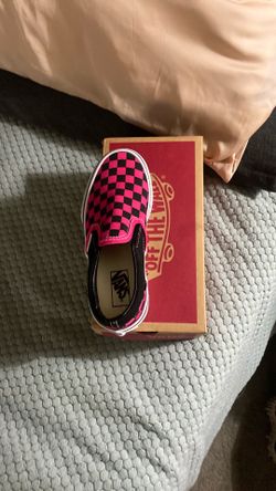 Vans checkerboard pink/black