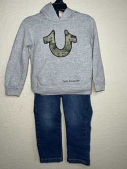 Toddler True Religion Denim & Hoodie Set Size 2t