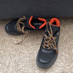 Prada Lace Up Hiking Boots