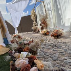 Boho Wedding Arch Flowers Card Box Etc 