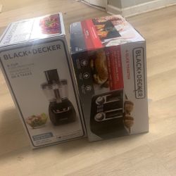 Black+Decker!!! Food Processor & 4 Slice Wide Toaster