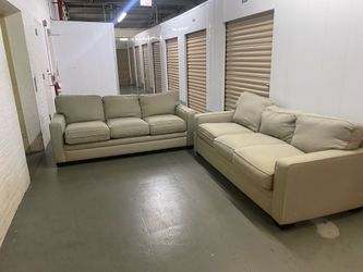 Delivery | Set of Two Beige Couches | lazy E Boy
