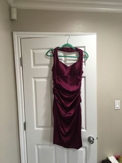 Maroon Halter Dress