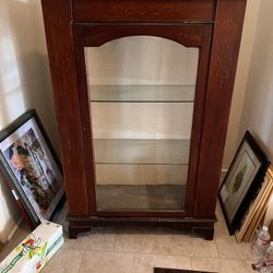 Antique Cabinet With Glass Beautiful