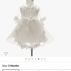 Brand New Baptism Dress. Never Used. $35 . Size 3 Months 