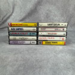 VTG Country Cassette Tape Lot 10 George Strait Randy Travis Tanya Tucker & More