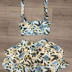 Agua Bendita Rhea Aine Crop Top & Cooper Aine Skirt Two Piece Set