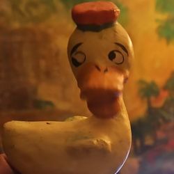 Bobble Head Vintage Wooden Toy Duck