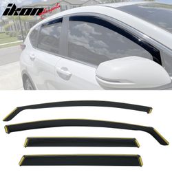 Fits 2017-2022 Honda CR-V Side Window Visors Injection PC In-Channel Deflectors 4PCS