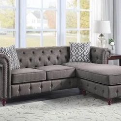 Brand New Brown Reversible Sectional