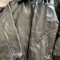 Men’s brand New Leather Jacket, Small, Black. 