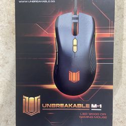 Unbreakable M-1 Wired Gaming Mouse – High-Performance PC Gaming Mouse with 12,000DPI Adjustable Sensor