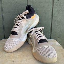 ADIDAS BOOST Marquee Low Men's Sz 12.5 F97280 Linen Black Flash Orange sneakers