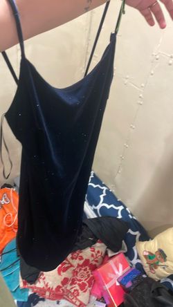 Dark blue sparkly short dress