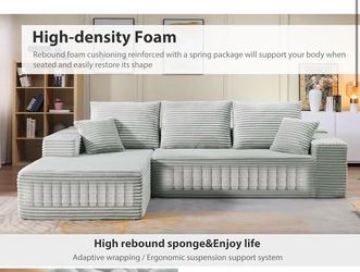 Modern Sectional Couch,Corduro