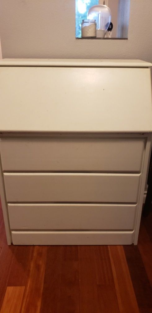 White Secretary Desk With Drawers!!!