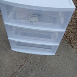 Plastic storage drawers