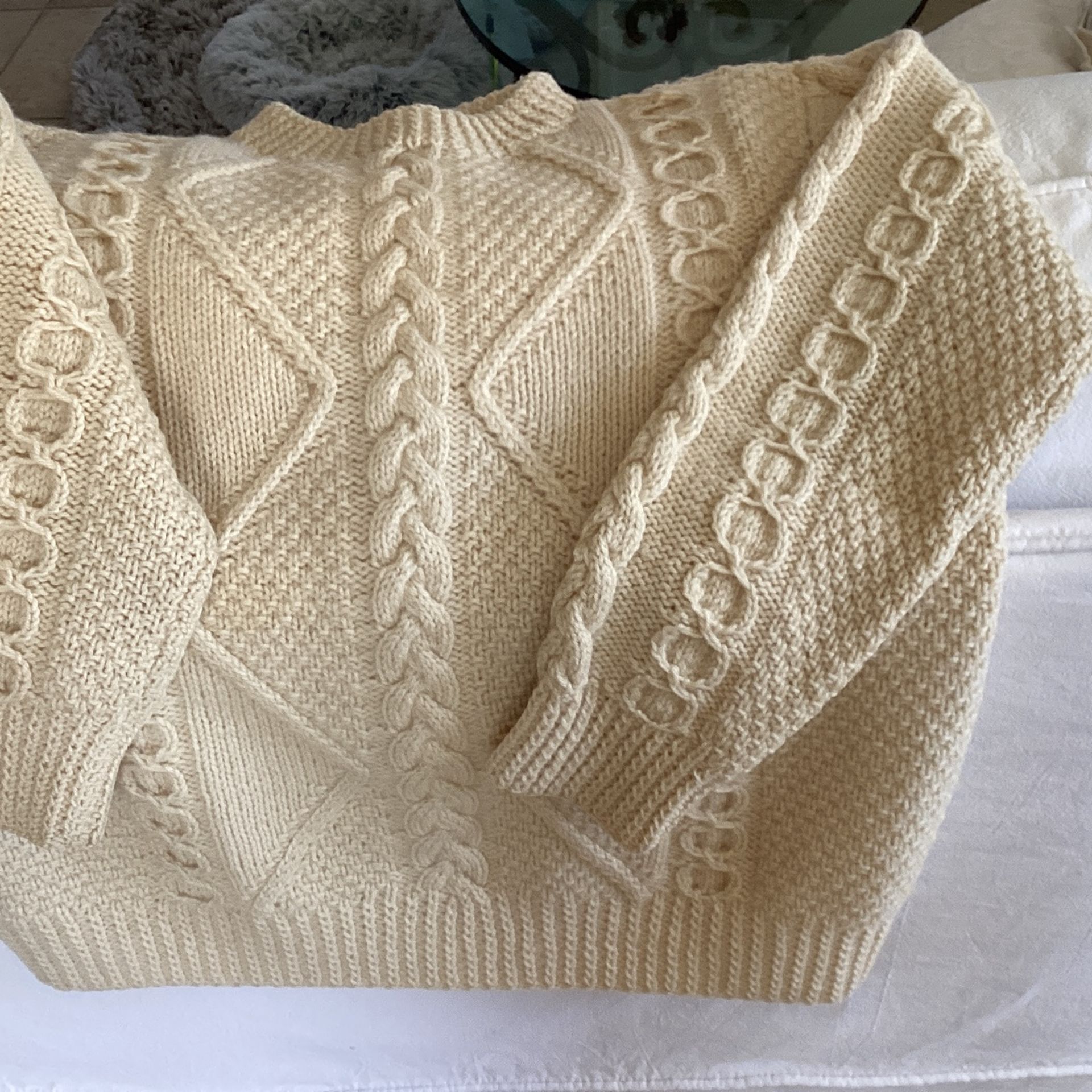 Hand Knit 100% Wool. From Ireland