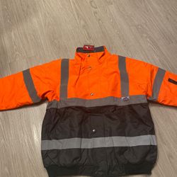 Water Proved jacket and reflective vest
