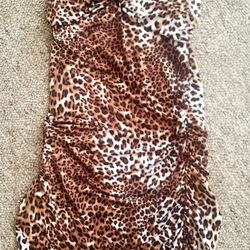 Ladies L sexy Leopard Dress