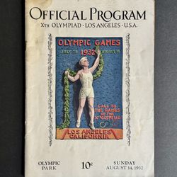 Vintage 1932 Los Angeles LA Olympics Program (Original)