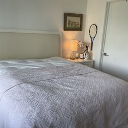 Bedroom Set: Queen mattress, Queen Bed, Dresser, & Nightstand