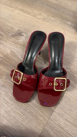 Burgundy Kitten Heels
