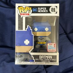 Funko Pop 8-Bit Dc Superheroes  BATMAN  2017 Fall Convention Exclusive 