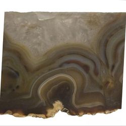 Brazilian agate  polished wedge 5" long  blue, deep red, brown