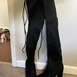 Black Thigh High Boots 