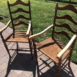 Vintage 1960s early 70s wicker armchairs
