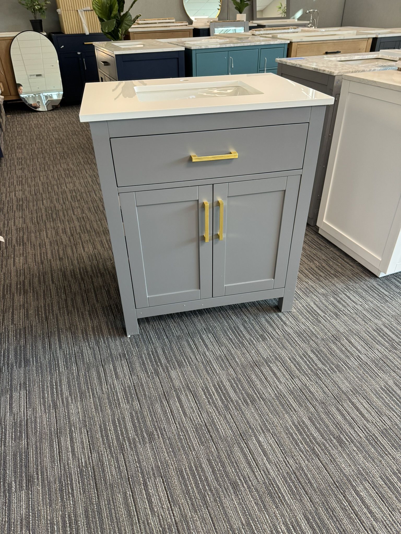 30” Bathroom Vanity In Grey