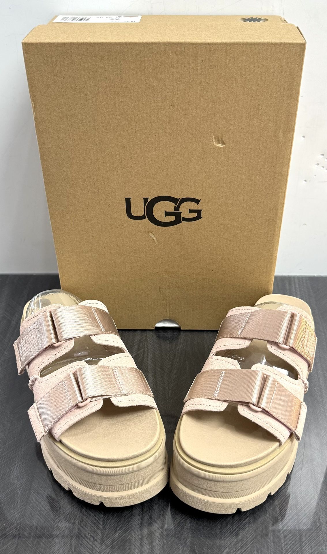 UGG CLEM SUEDE PLATFORM SLIDE COMFORT SANDALS WOMEN US