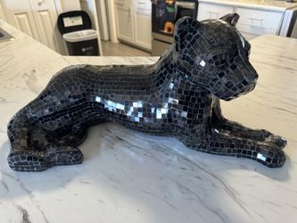 Black Mosaic Panther Decor 