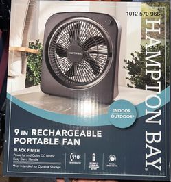 Hampton bay rechargeable portable FAN