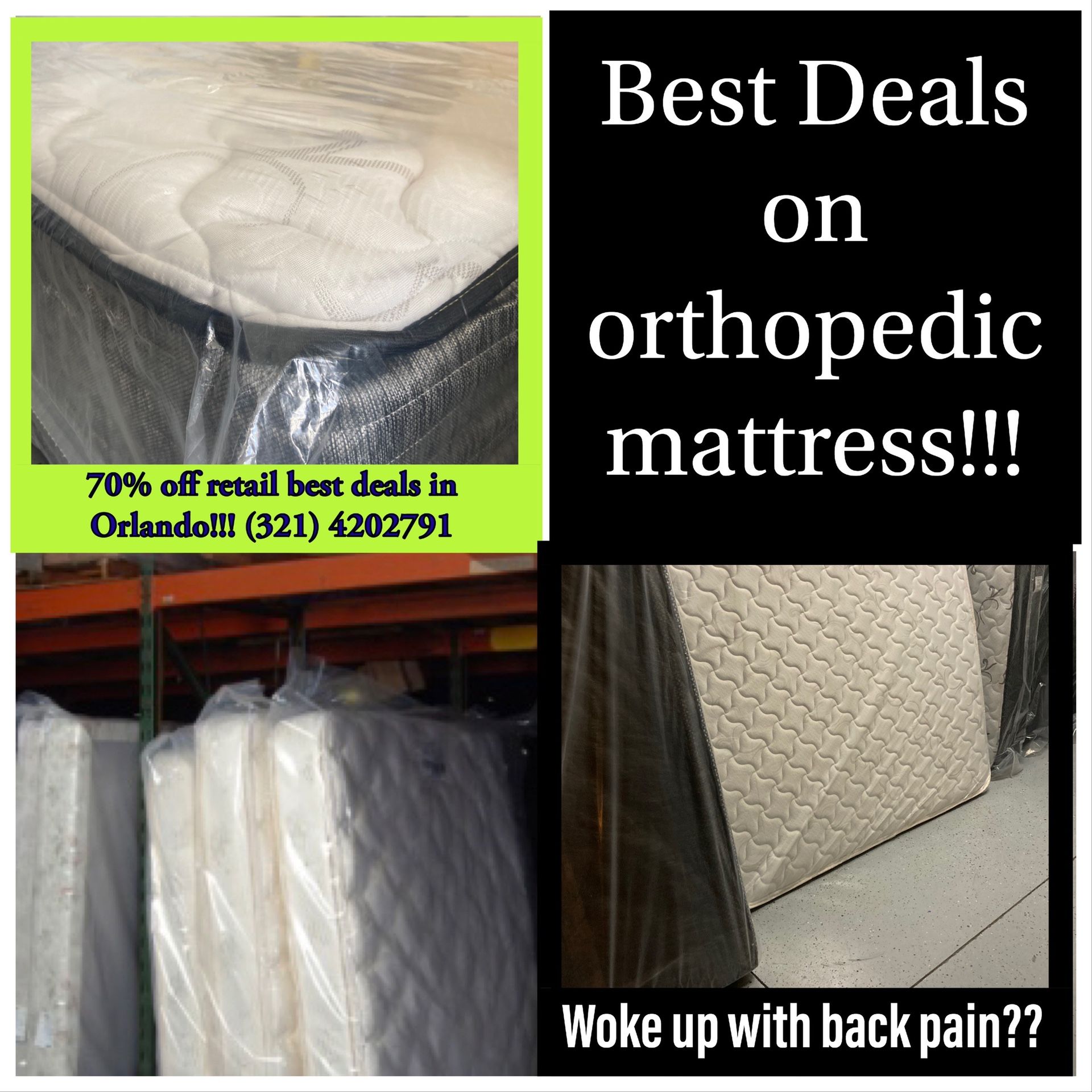 🙌🏼🙌🏼70 % OFF PLUSH TOP MATTRESS STARTING AT $150 WITH FREE BOX SPRING!!!!BEST PRICE IN TOWN WHOLESALE PRICE 🙌🏼🙌🏼