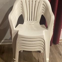 8 Plastic Chairs