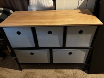 5-Drawer Fabric Bin Storage Dresser