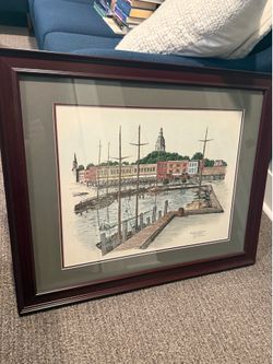 Framed & Signed "Annapolis Skyline" Art Print by Jeff Fabian