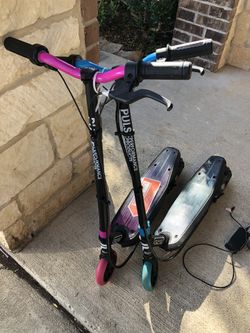 Two Electrical Scooters By Plus Performance Products With One Charger! Needs New Batteries! Selling As Is
